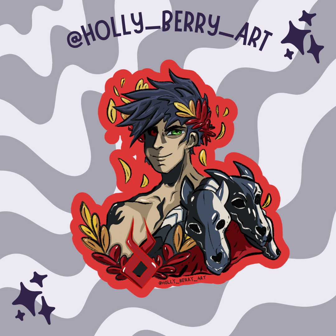Zagreus Hades Glossy Waterproof Sticker