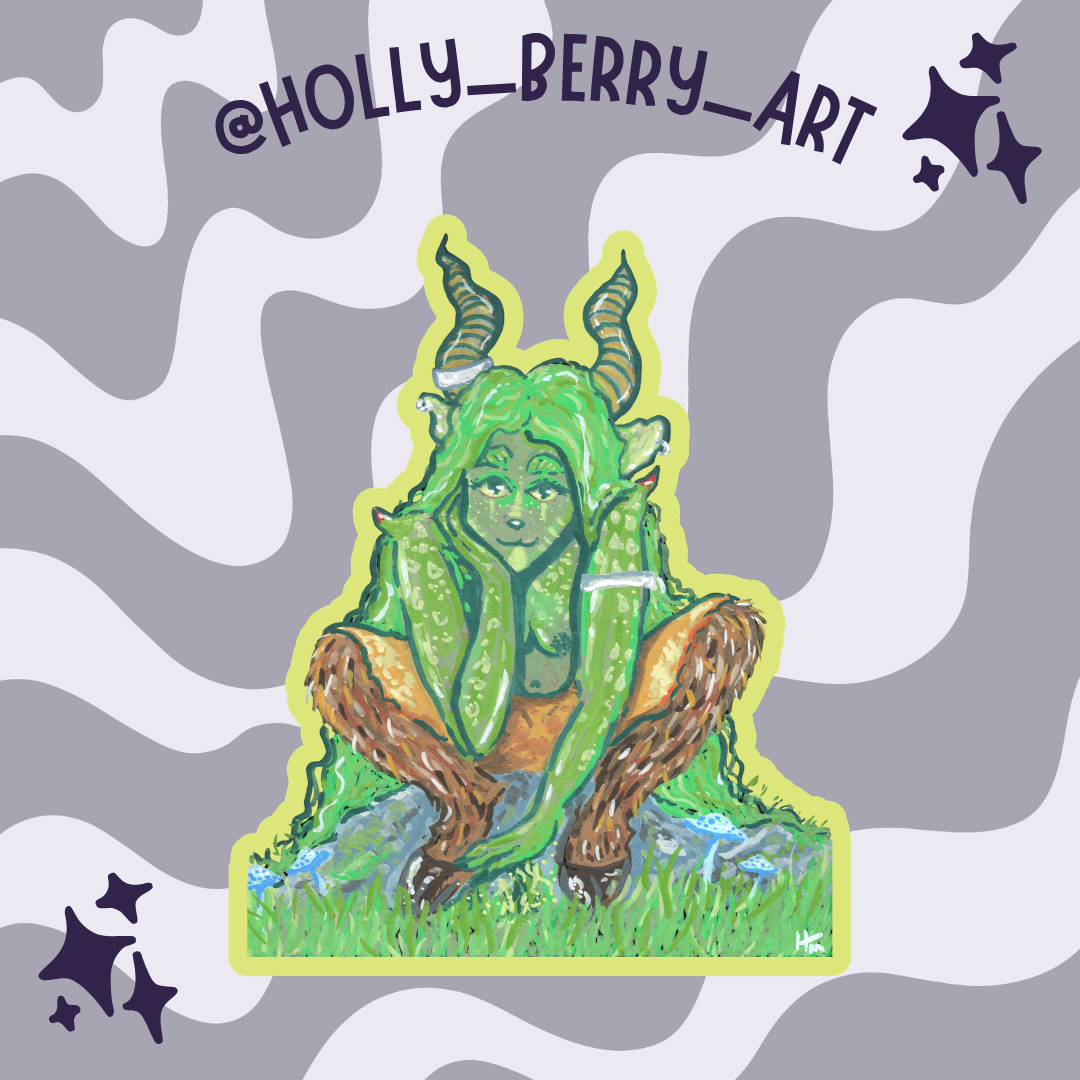Forest Faun Glossy Waterproof Sticker