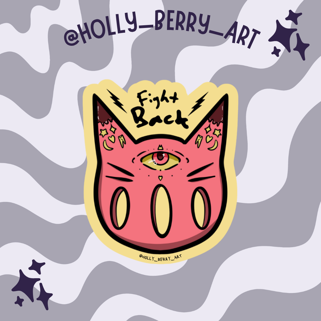 Fight Back Glossy Waterproof Sticker
