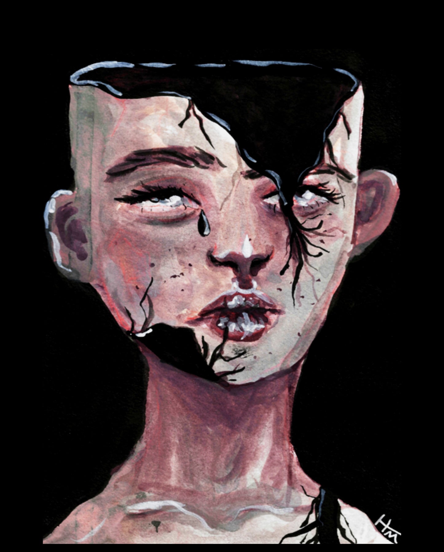 Cracked Head 8x10 Print