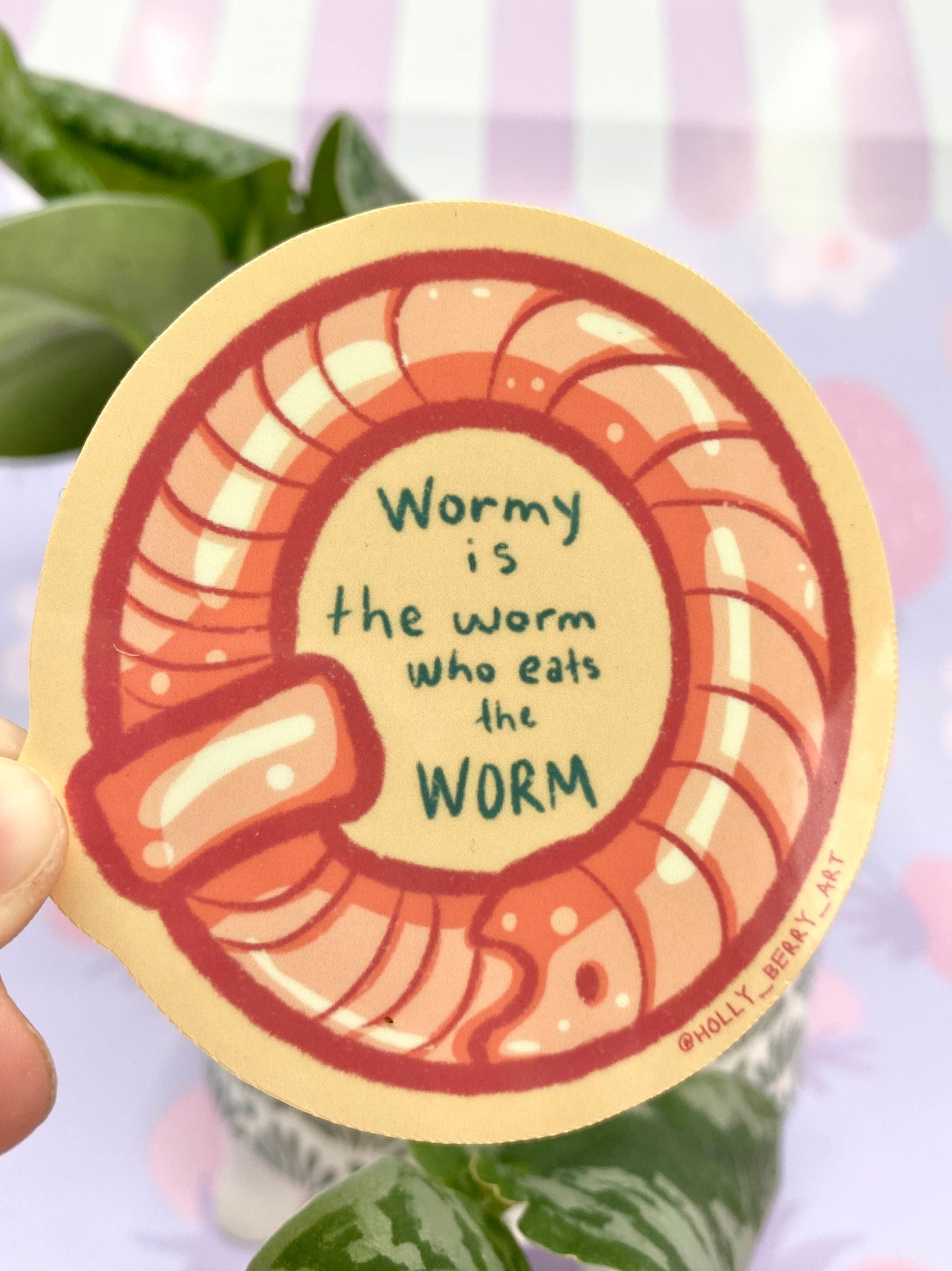 Wormy is the Worm Sticker
