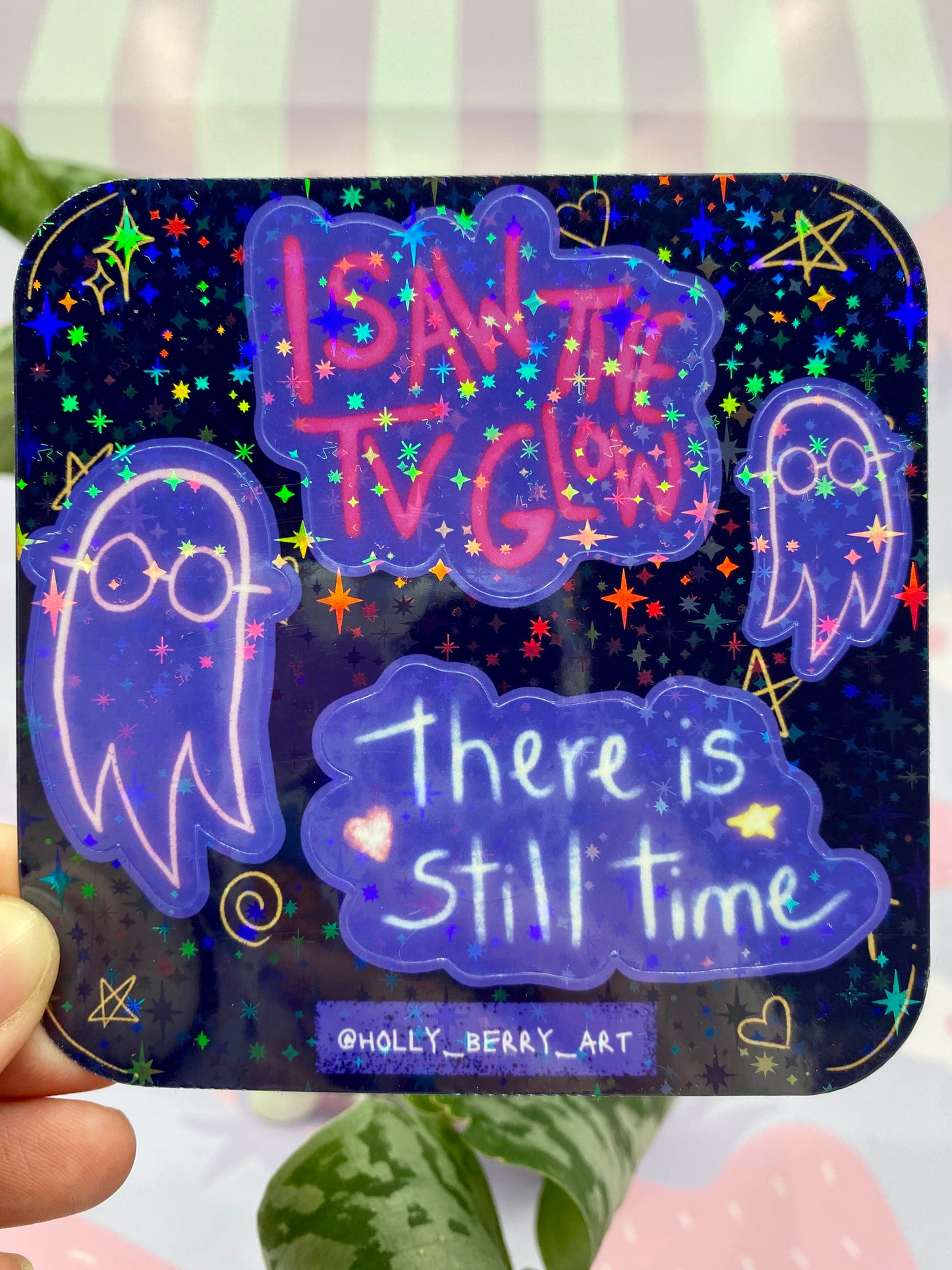 I Saw the TV Glow Sticker Sheet- Glitter