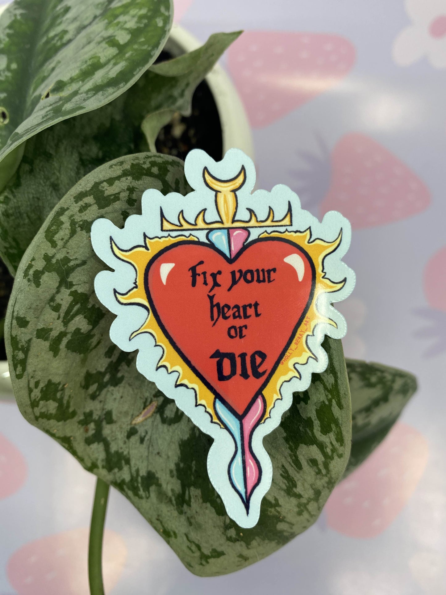 Fix Your Heart or Die Sticker- Trans Pride