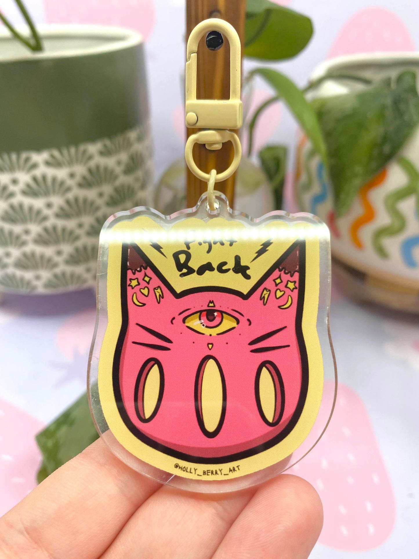 Fight Back Acrylic Keychain