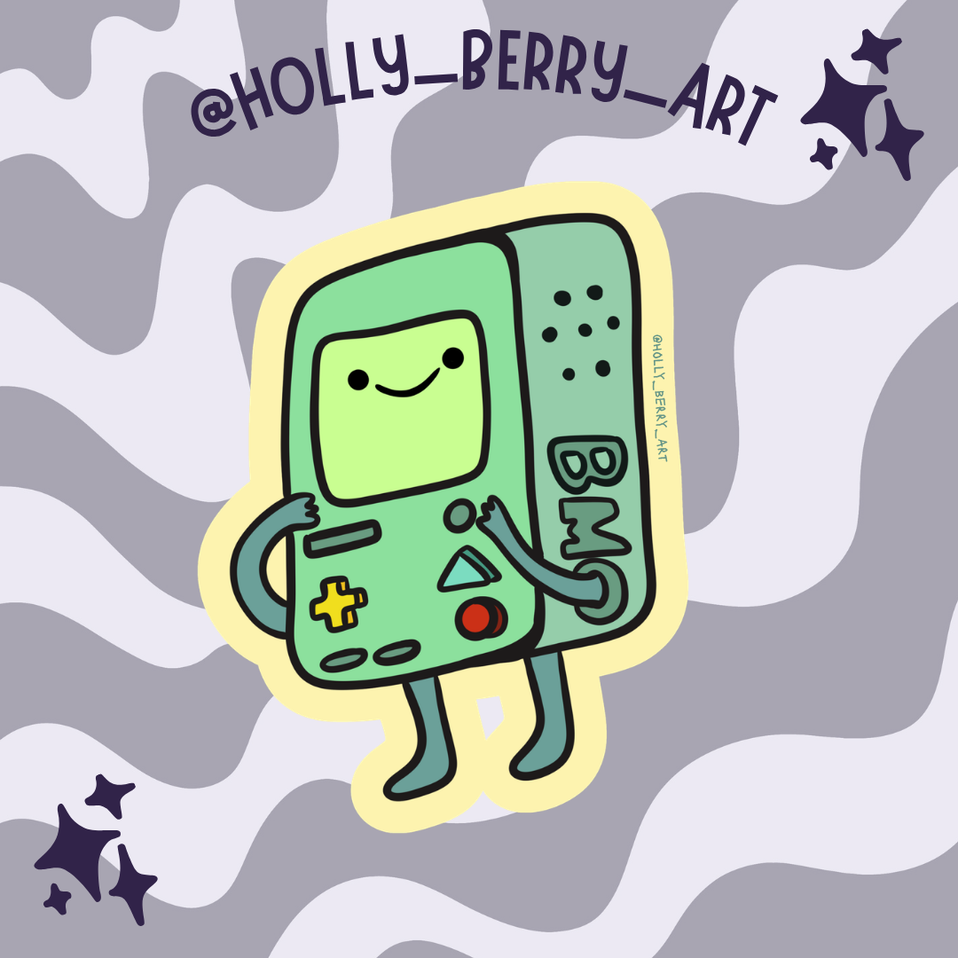 BMO Glossy Vinyl Waterproof Sticker
