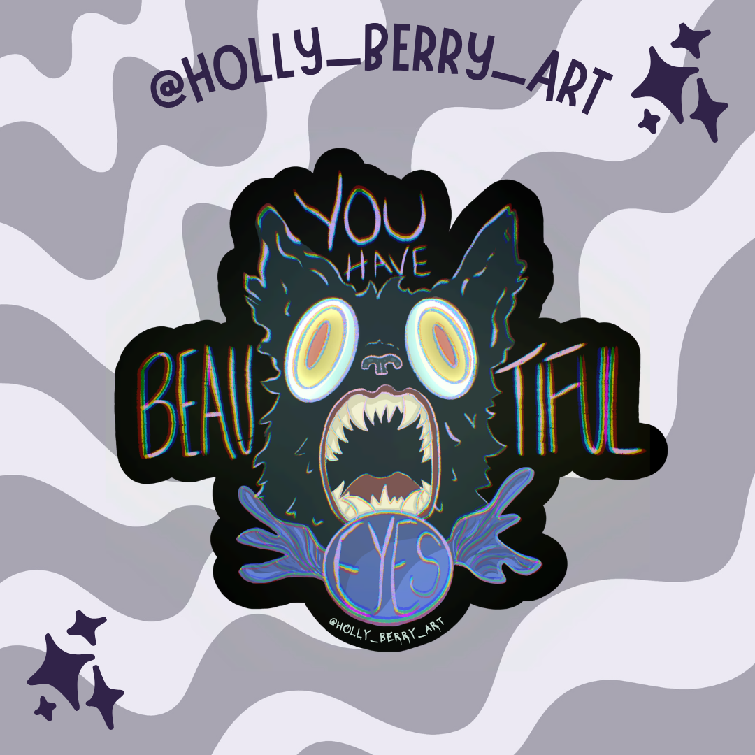 Beautiful Eyes Wolf Matte Vinyl Waterproof Sticker