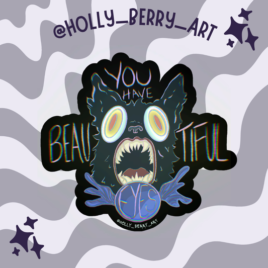 Beautiful Eyes Wolf Matte Vinyl Waterproof Sticker