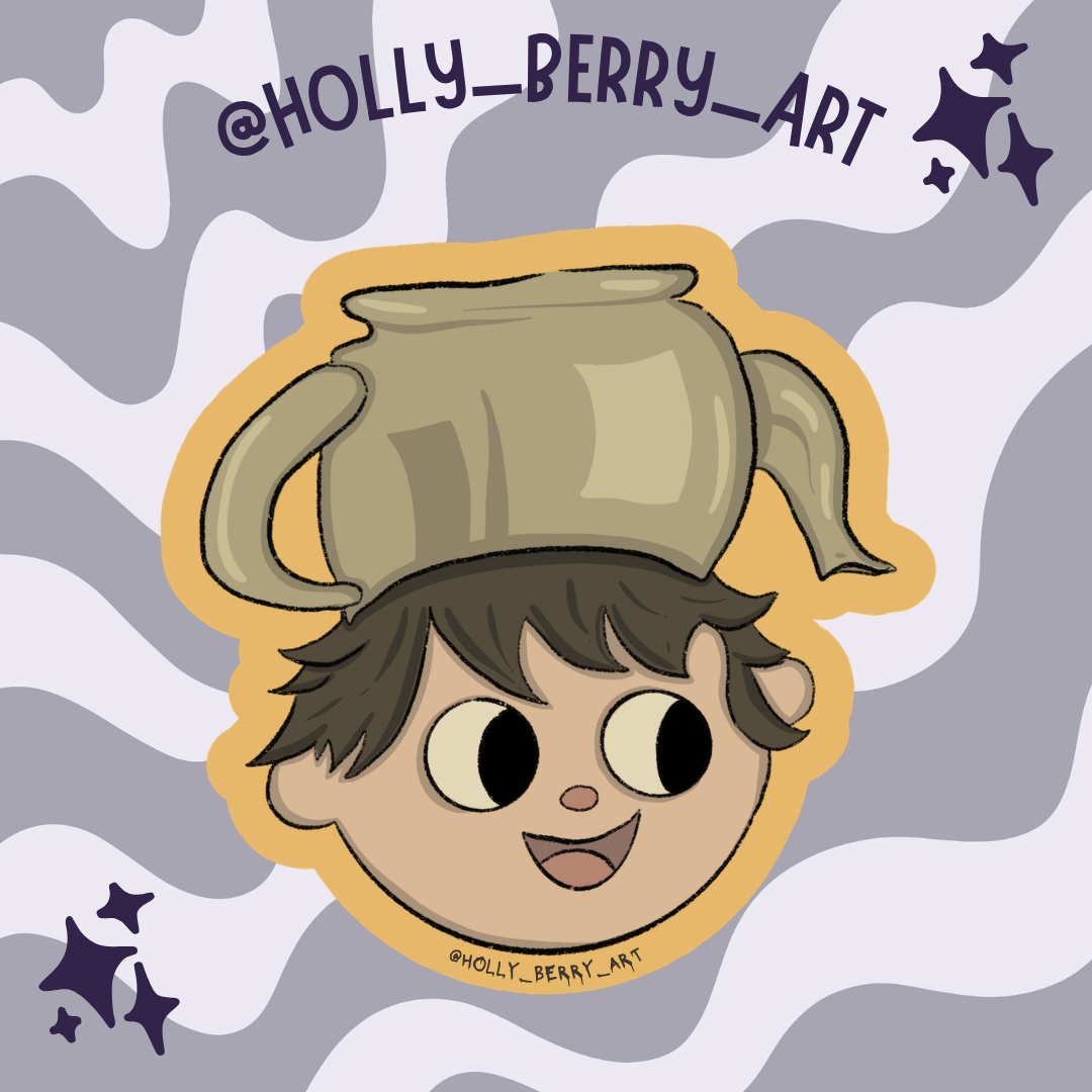 Greg Teapot Glossy Waterproof Sticker