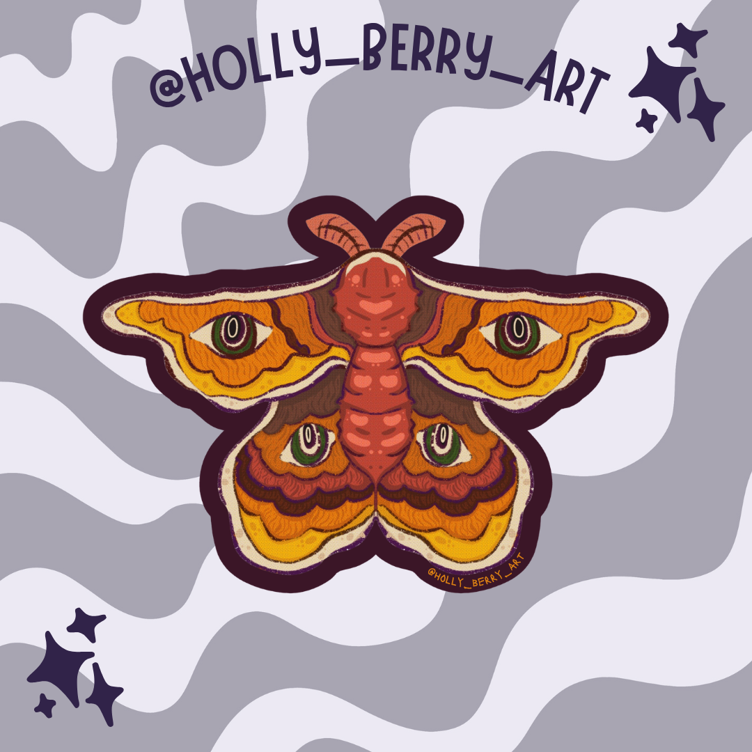 Moth Vinyl Matte Waterproof Sticker