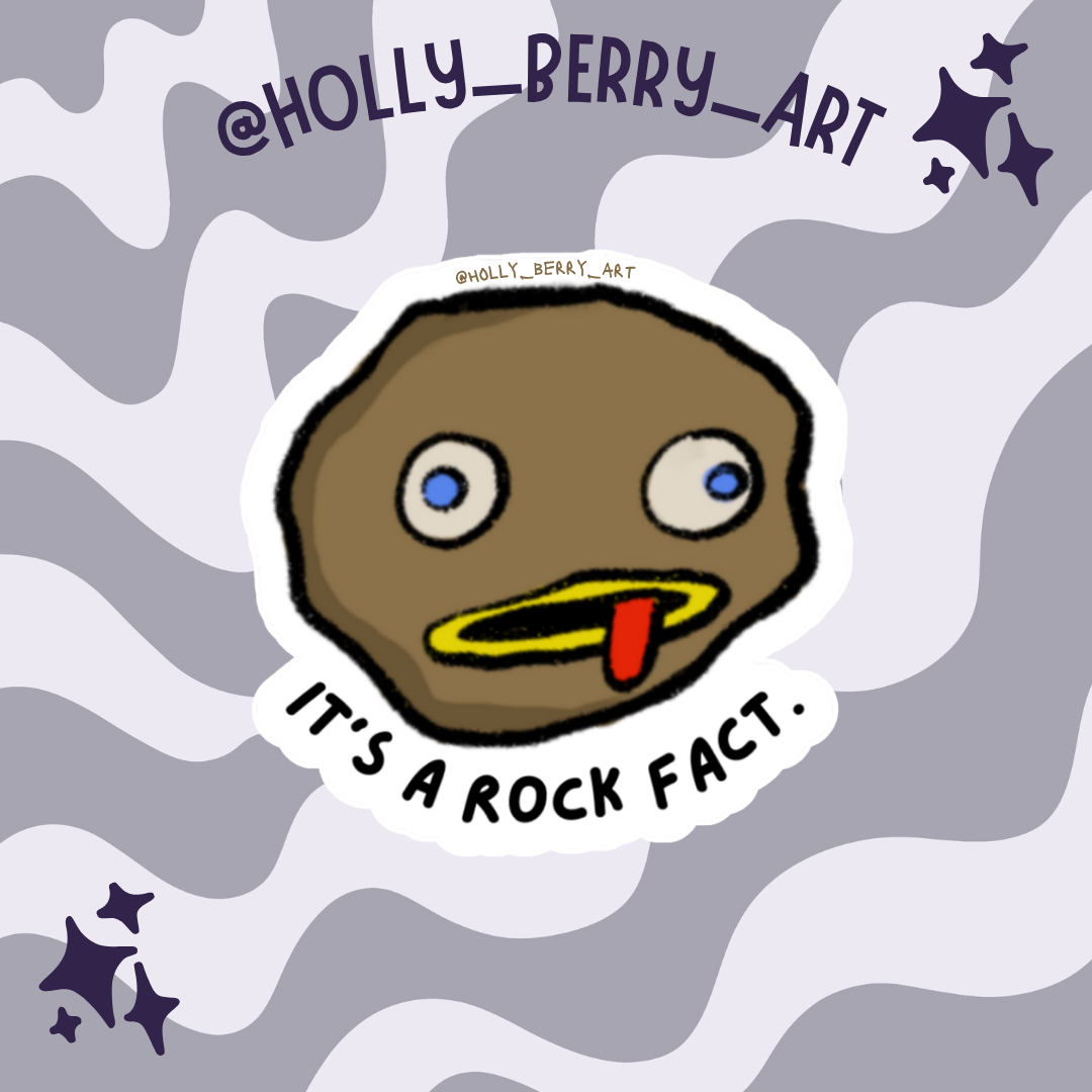 Rock Fact Matte Vinyl Waterproof Sticker