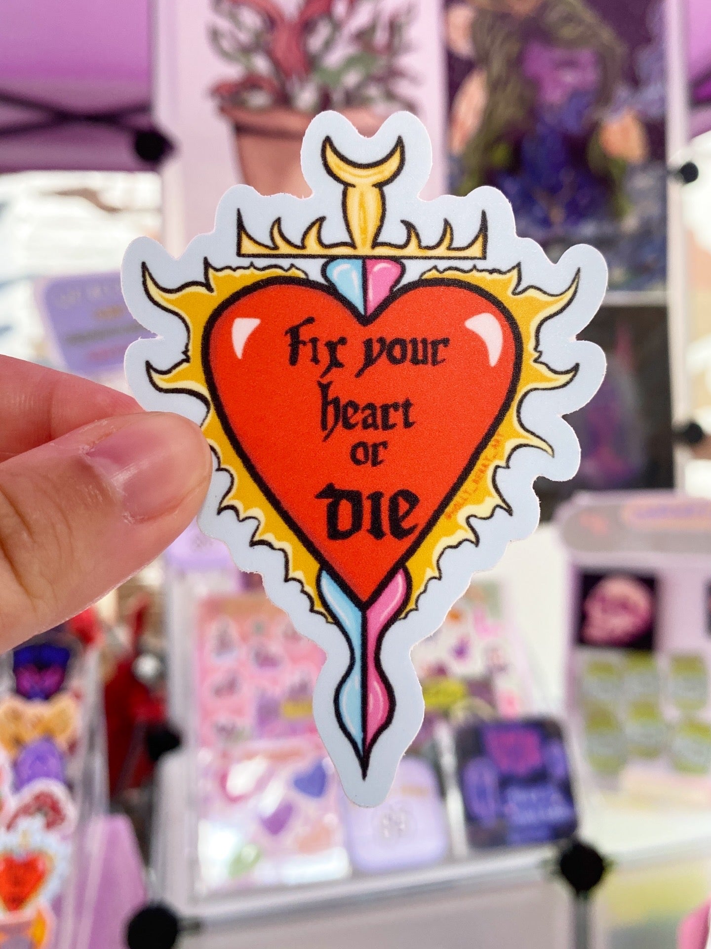 Fix Your Heart or Die Matte Vinyl Waterproof Sticker
