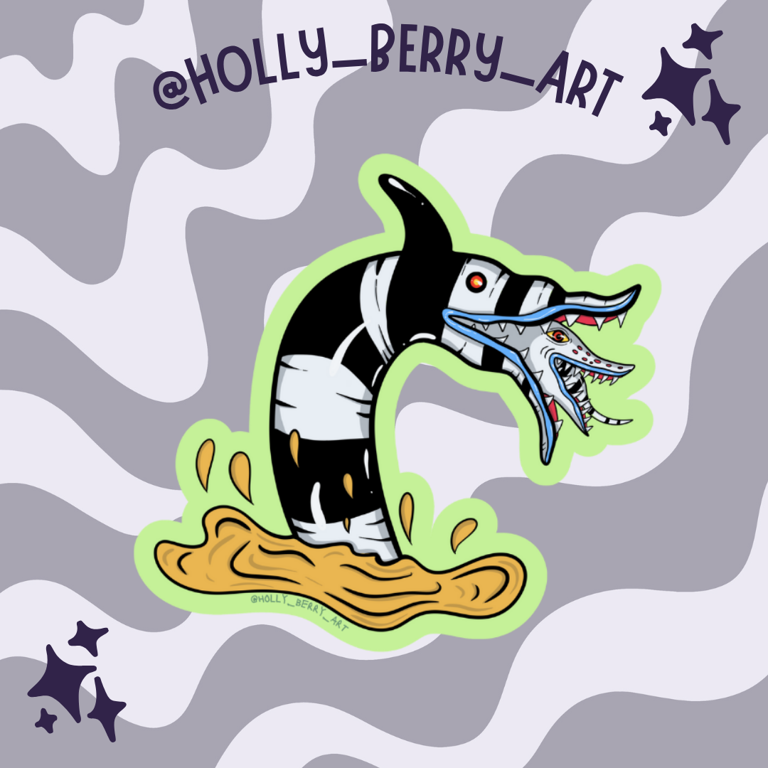 Sandworm Waterproof Glossy Beetlejuice Sticker