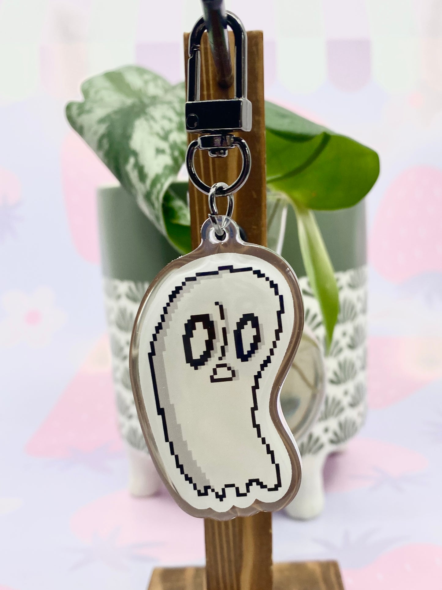 Napstablook Ghost Acrylic Keychain
