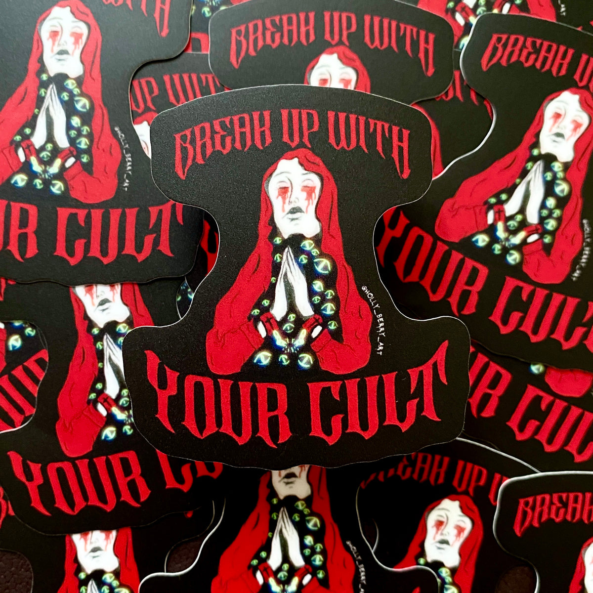 Break up With Your Cult Vinyl Matte Waterproof Sticker