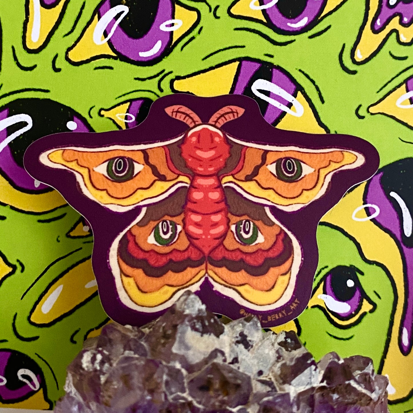 Moth Vinyl Matte Waterproof Sticker