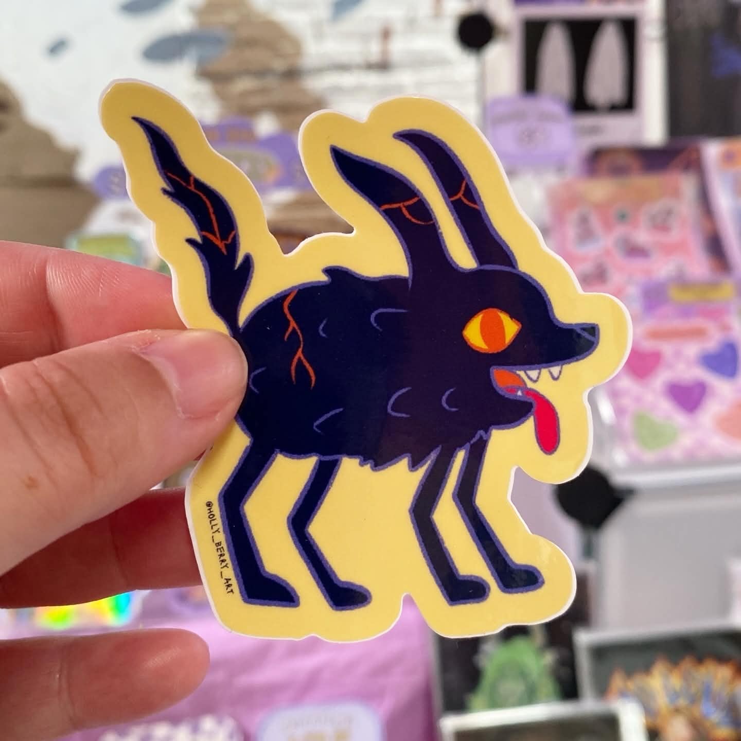 Fire Wolf Glossy Vinyl Waterproof Sticker