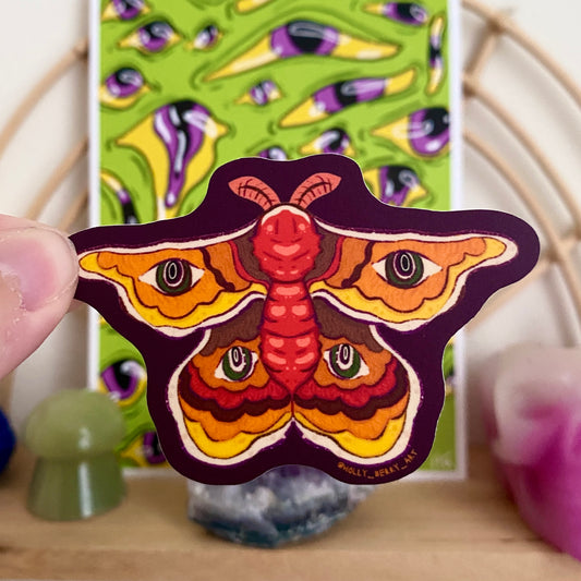 Moth Vinyl Matte Waterproof Sticker