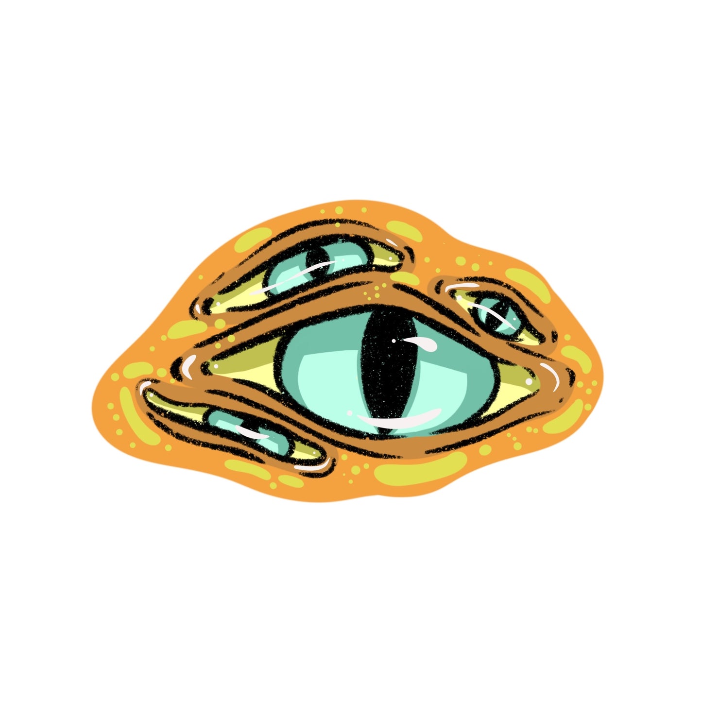 Monster Eye Orange Sticker