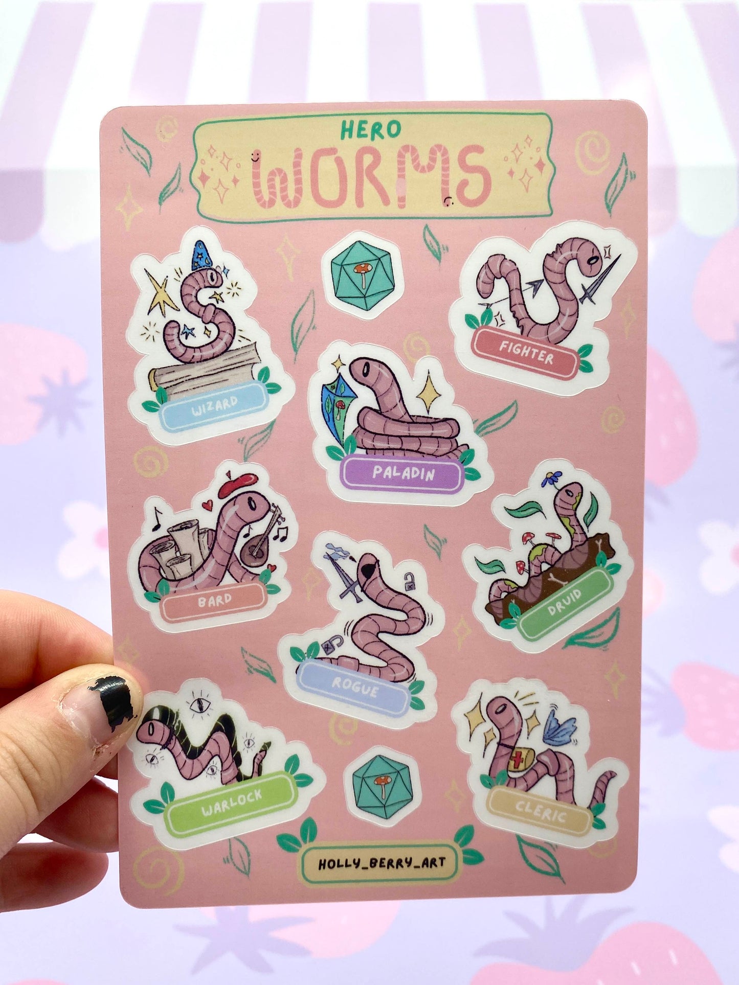 Hero Worms Sticker Sheet
