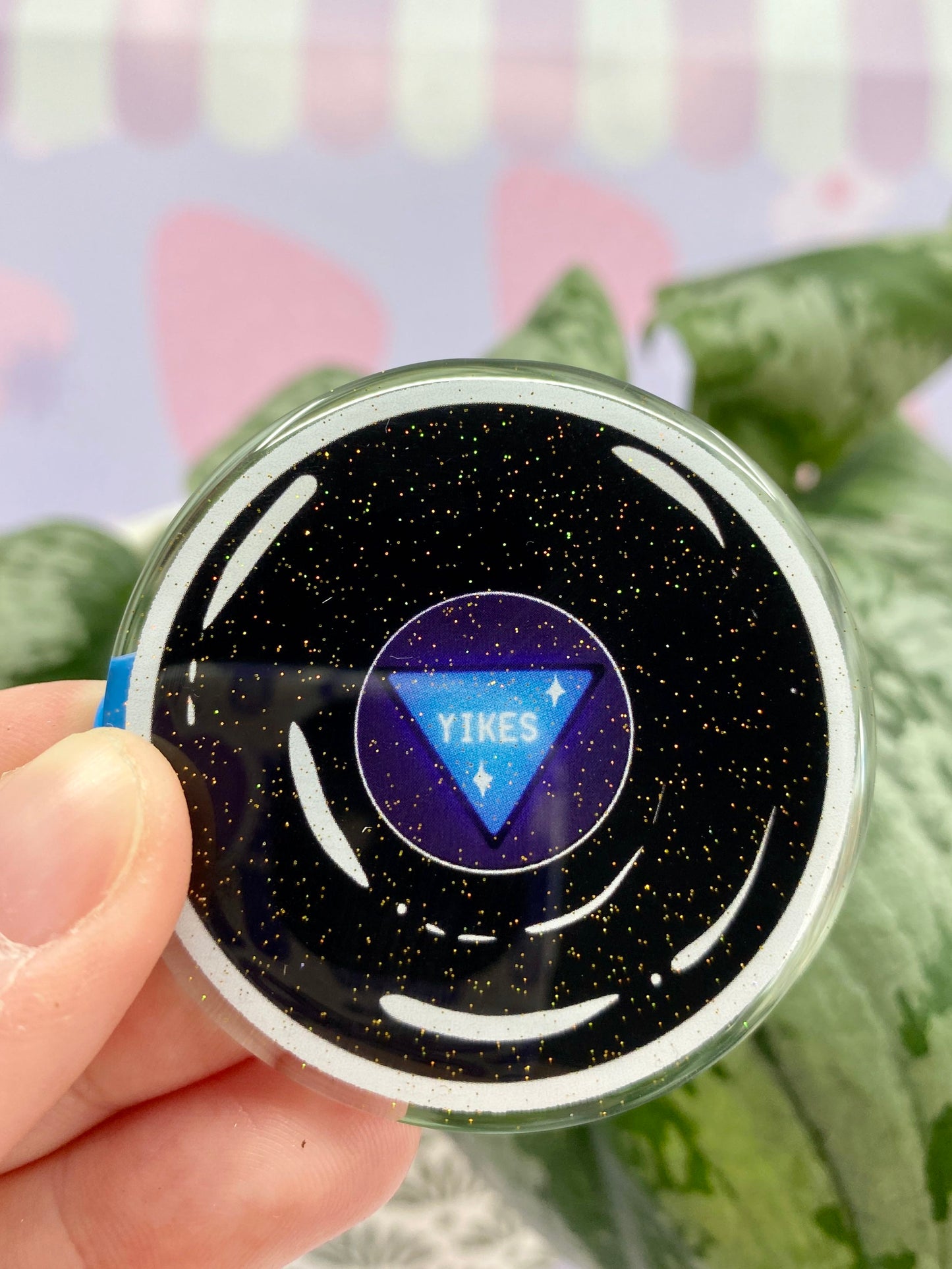Yikes 8 Ball Glitter Acrylic Hair Clip