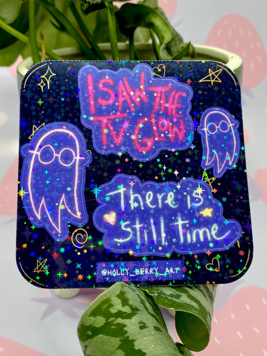 I Saw the TV Glow Sticker Sheet- Glitter