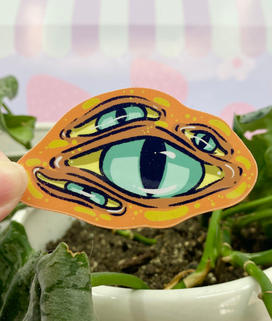 Monster Eye Orange Sticker
