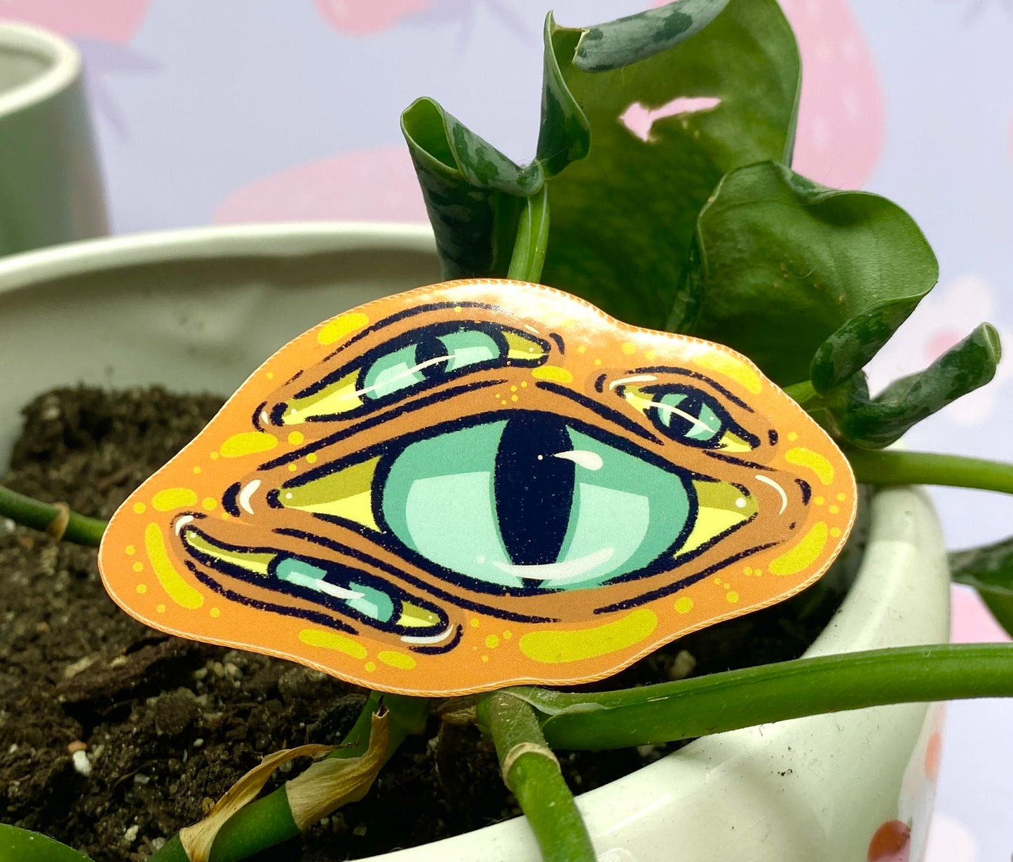 Monster Eye Orange Sticker