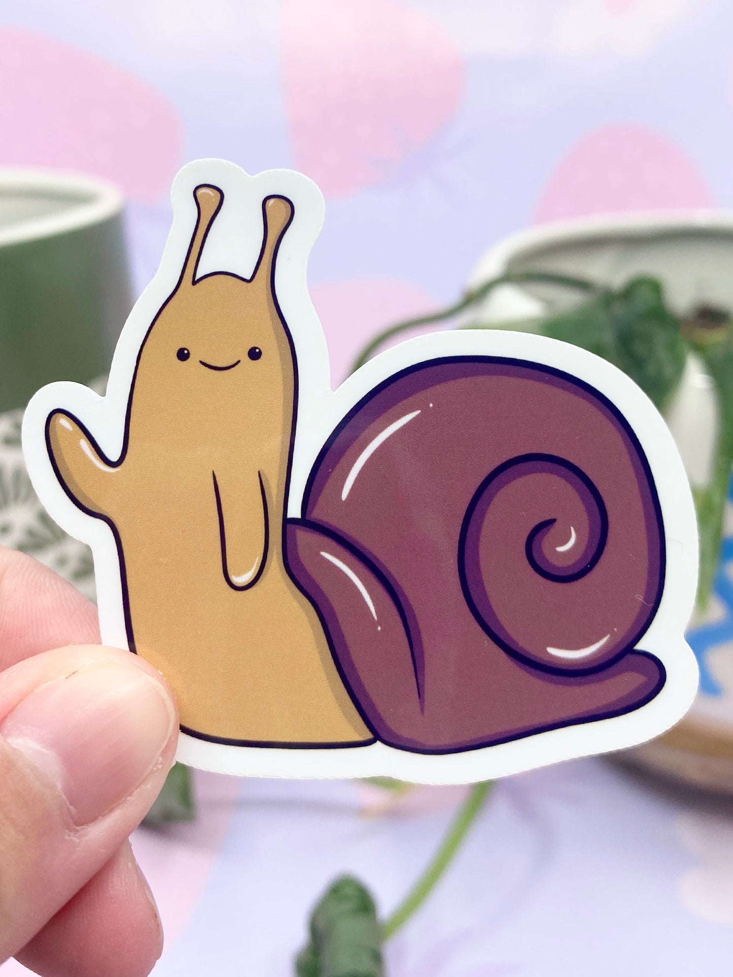 Waving Snail Sticker
