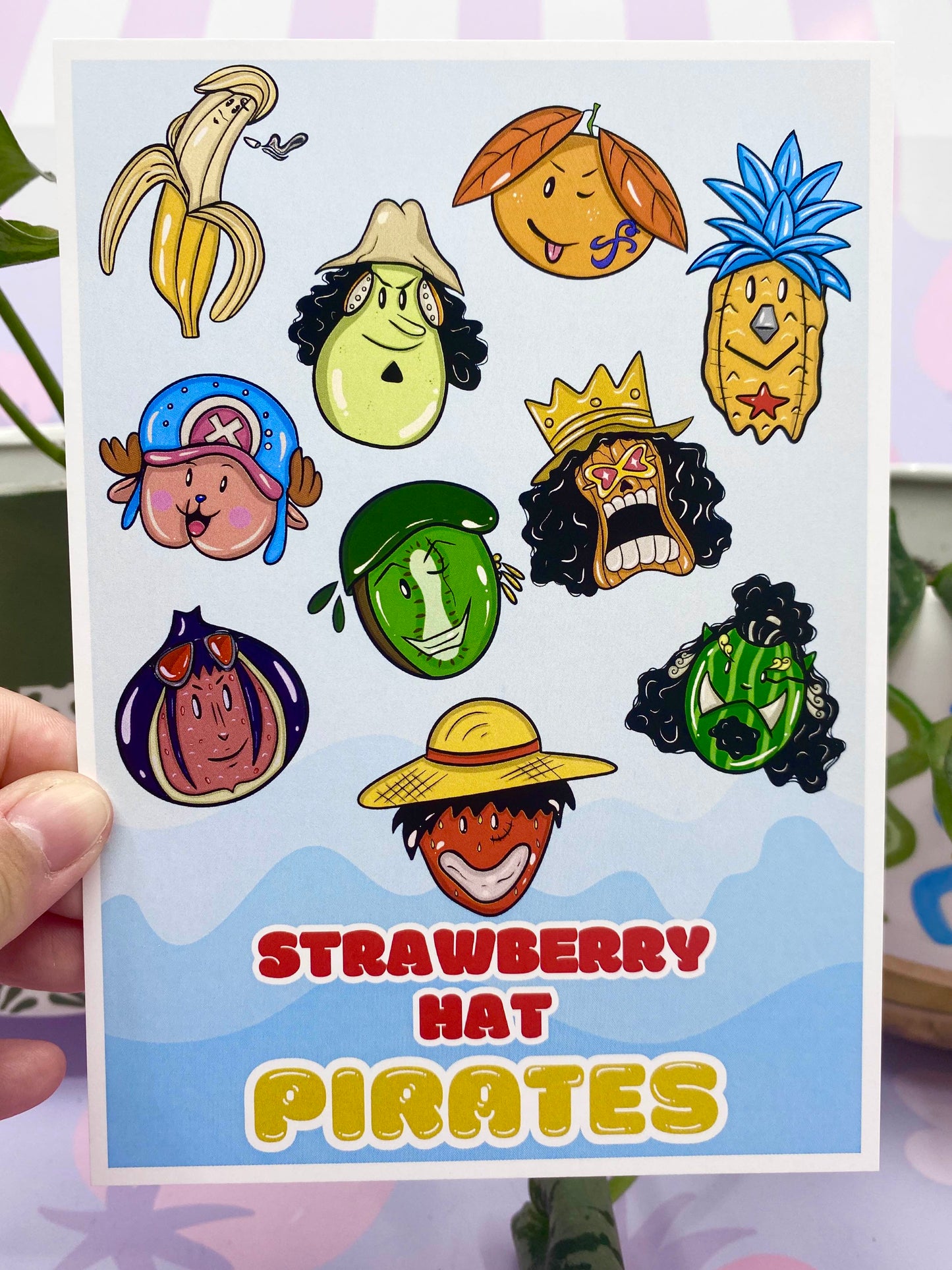 Strawberry Hat Pirates 5x7 Print