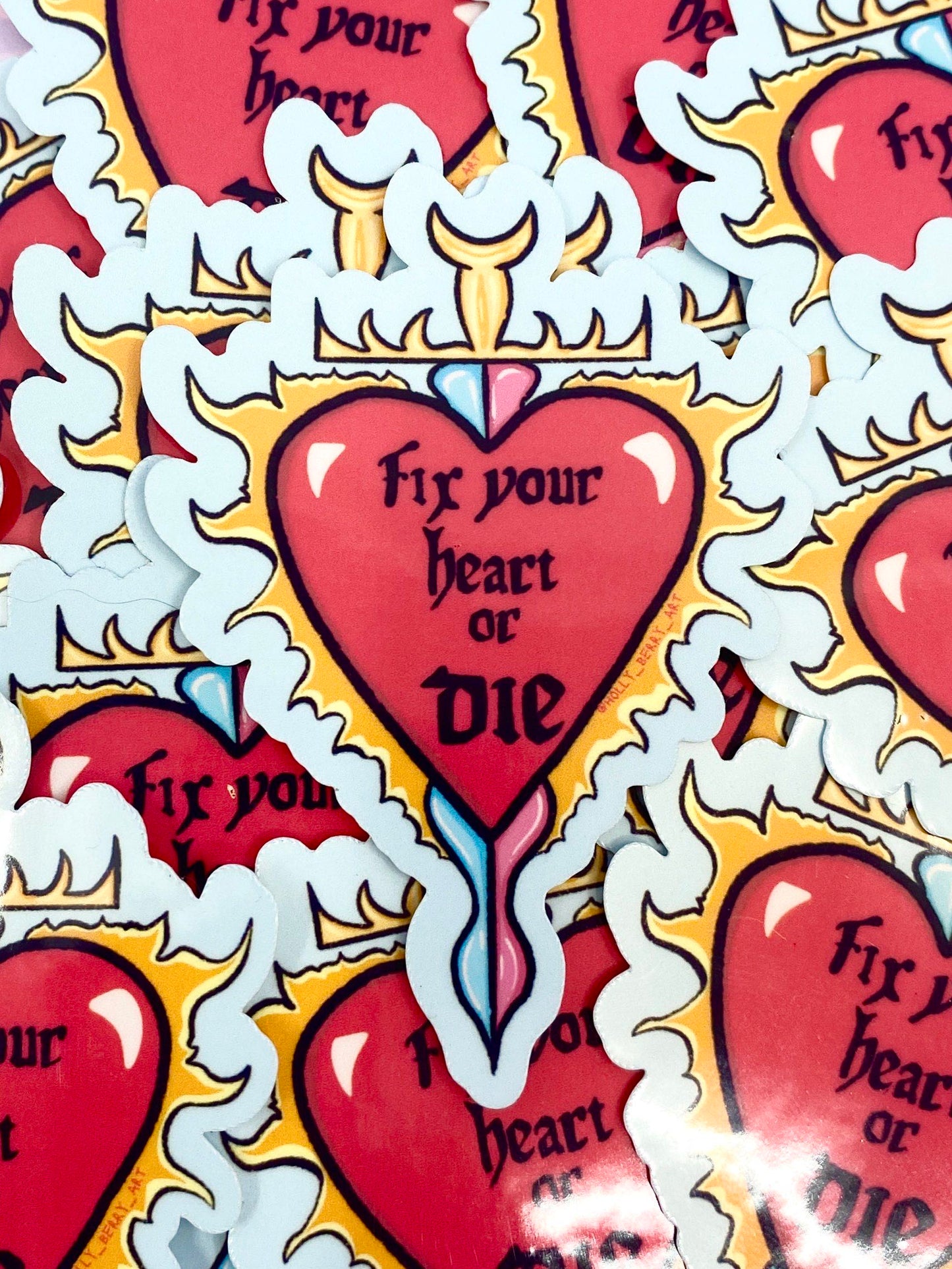 Fix Your Heart or Die Sticker- Trans Pride