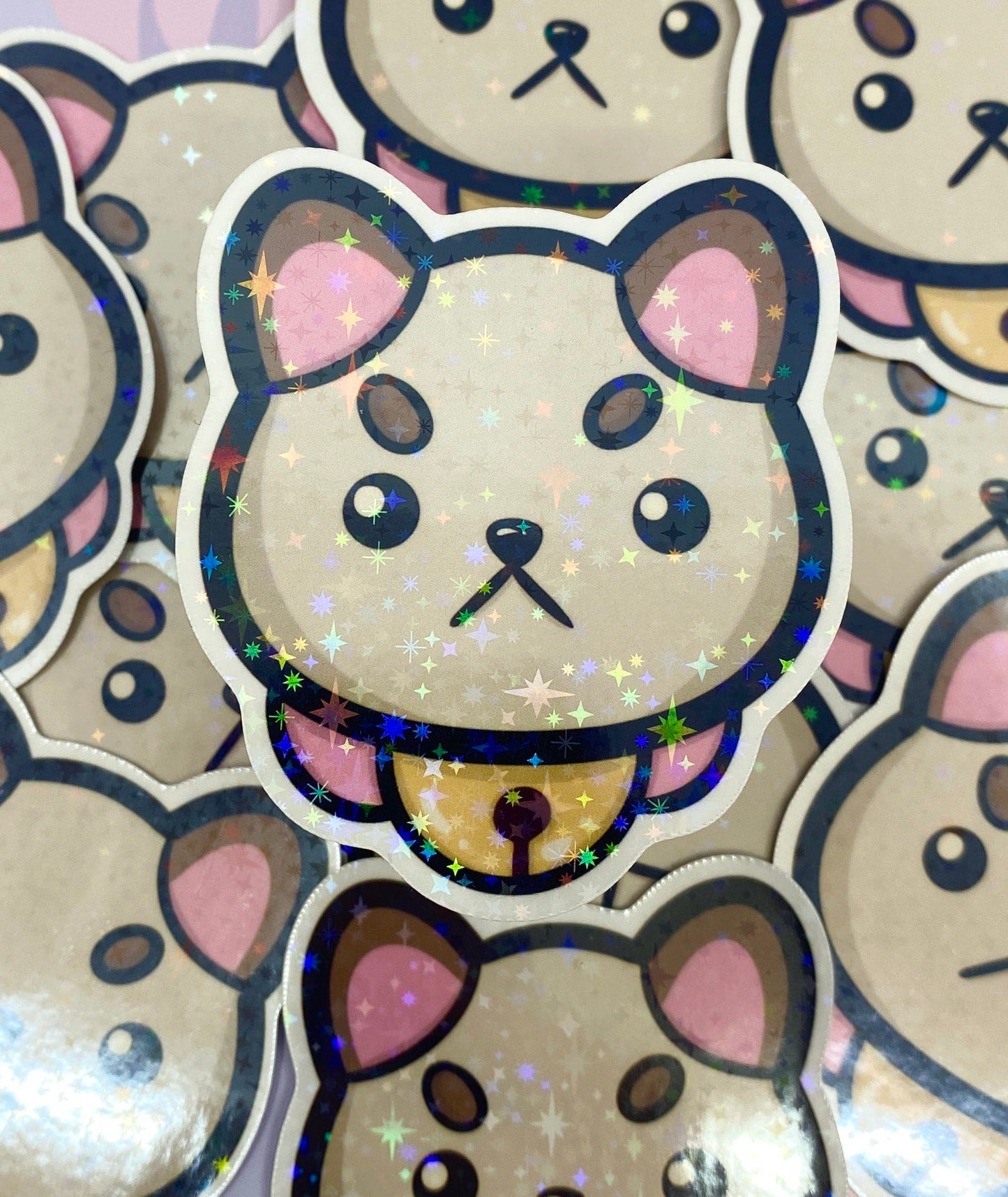 Puppycat Sticker- Glitter